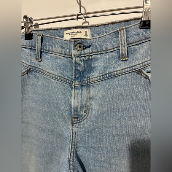 Abercrombie and Fitch the 90s straight leg low rise size 33/16R curve love - Picture 6 of 12